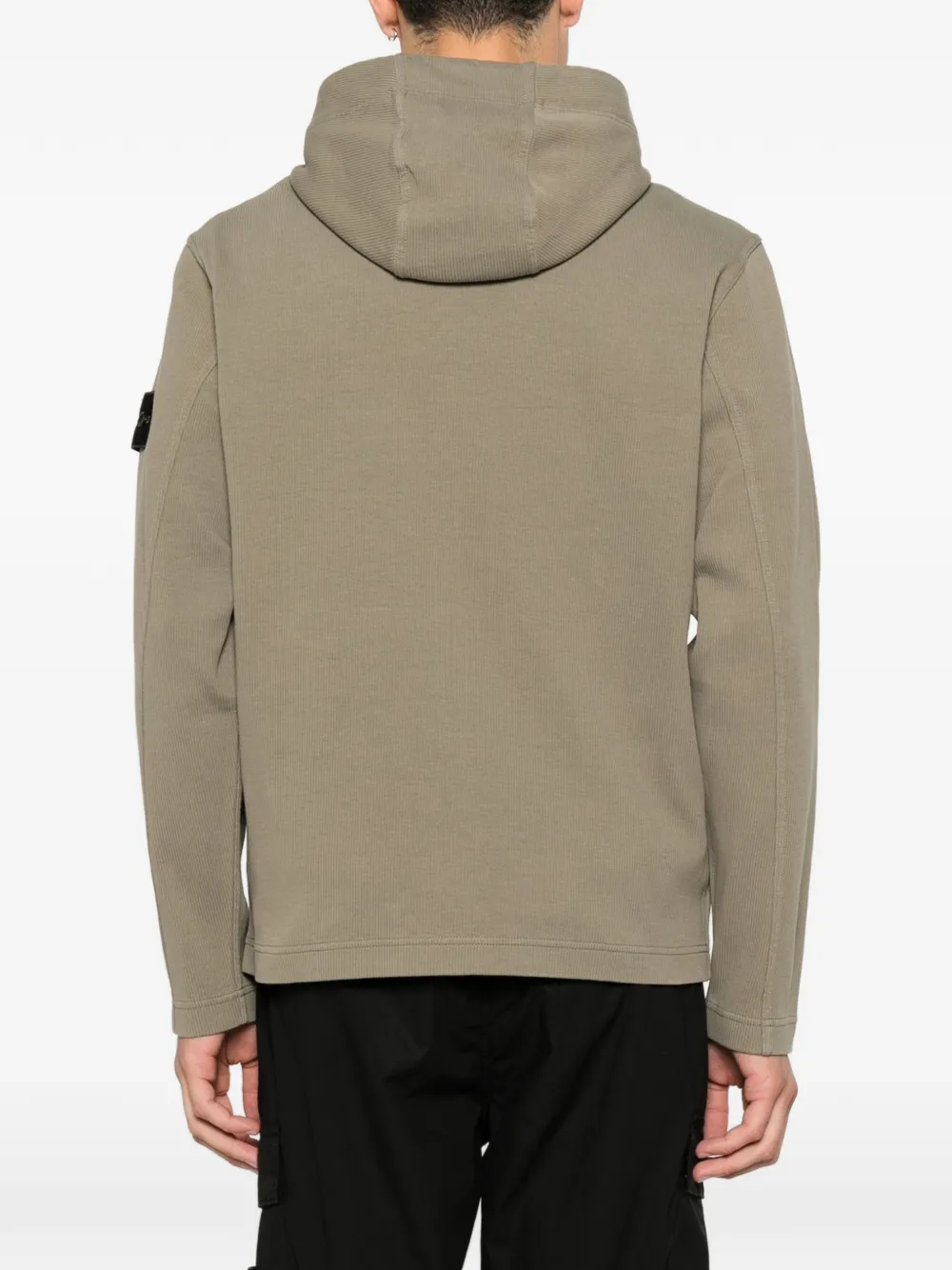 Stone Island Hoodie met logopatch Groen