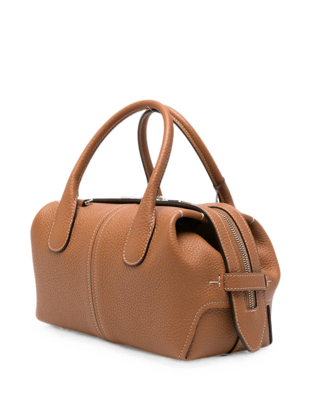 Tod's Mini-shopper met textuur en logo-patch Bruin