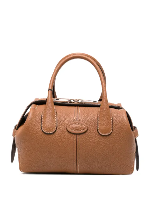 Tod's Bolsa tote mini granulada com patch de logo