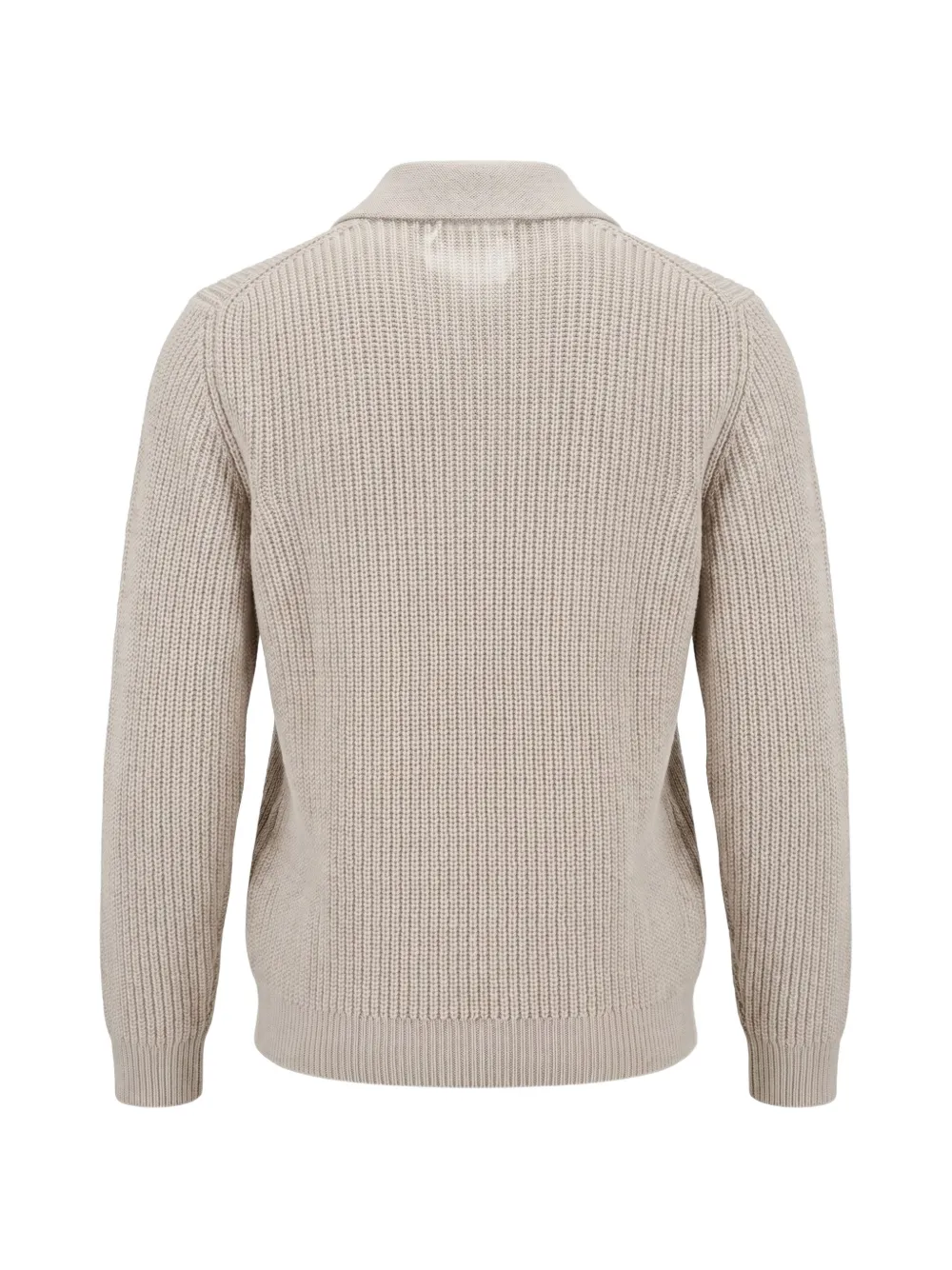 Lardini ribbed-knit button-down wool cardigan Beige