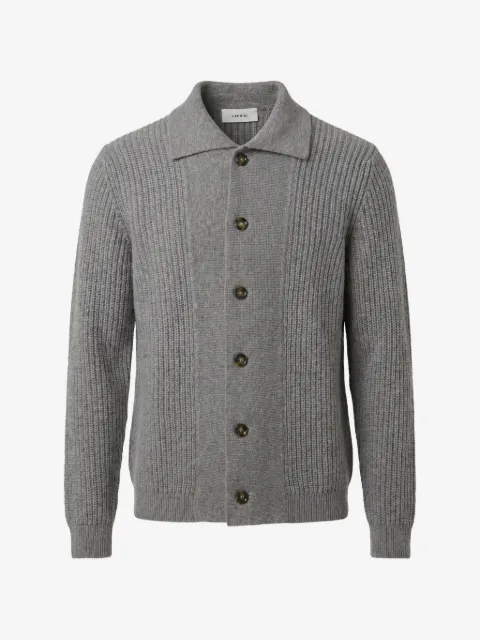 Lardini ribbed-knit wool cardigan