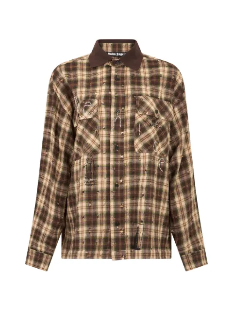 Palm Angels Surfer Dream check loose shirt