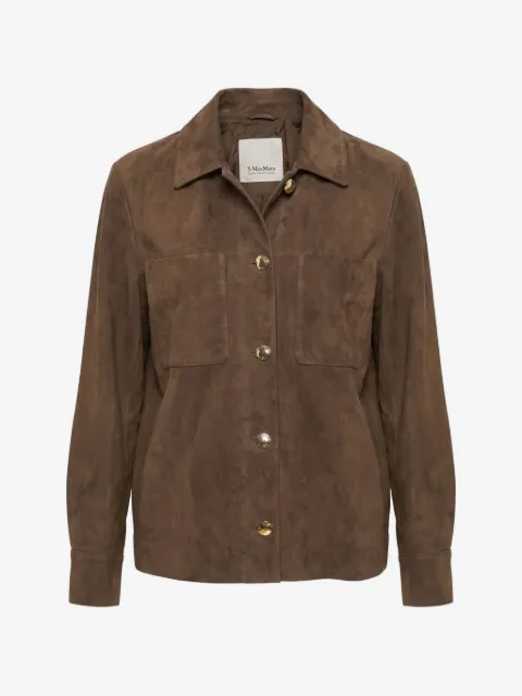 'S Max Mara suede patch-pocket jacket