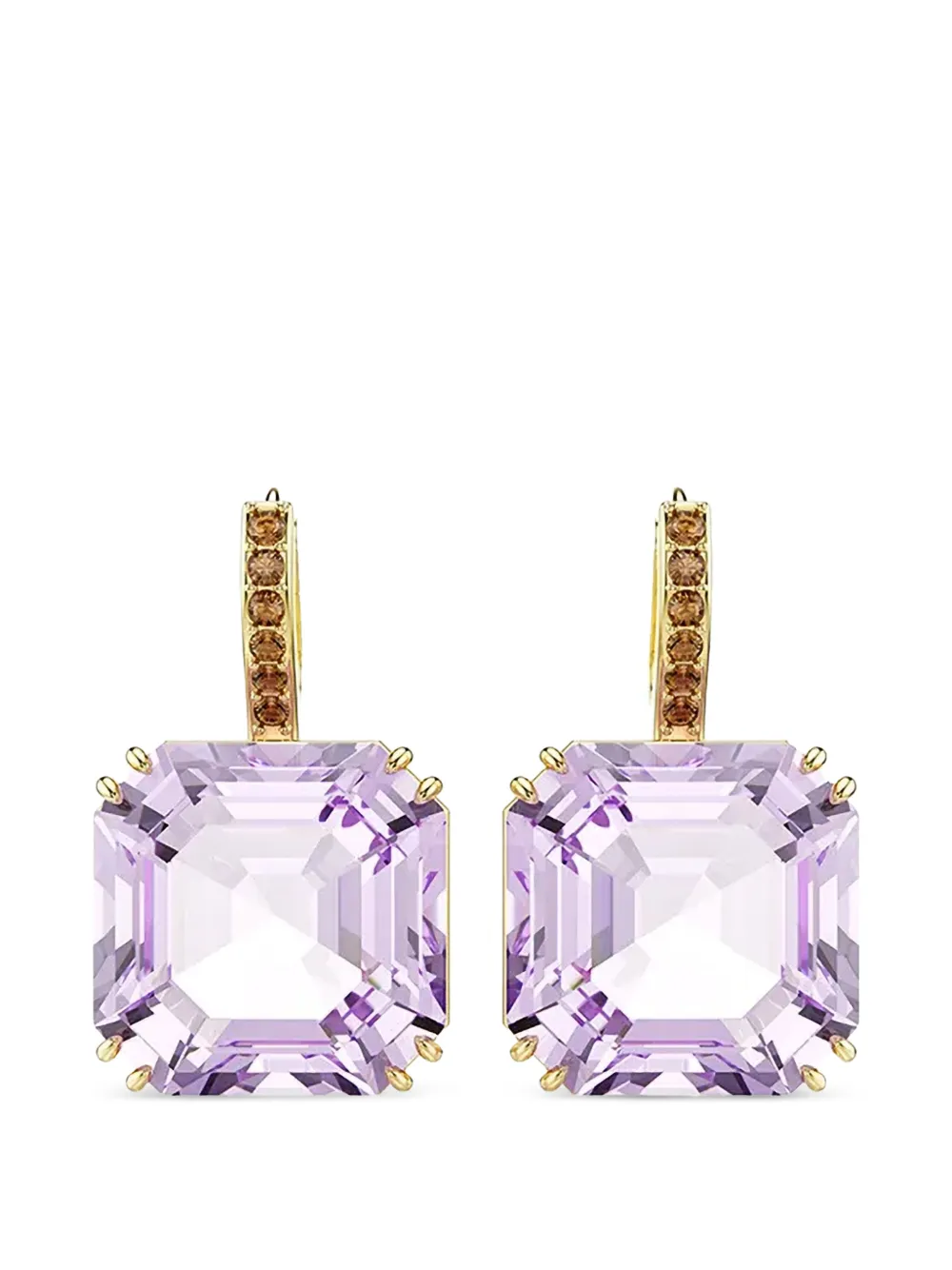 Swarovski crystal-embellished drop earrings - Gold