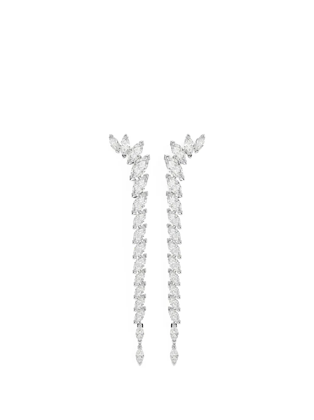 Swarovski crystal-embellished earrings - Silber