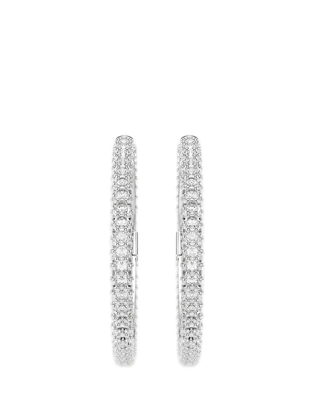Swarovski crystal-embellished hoop earrings - Silber