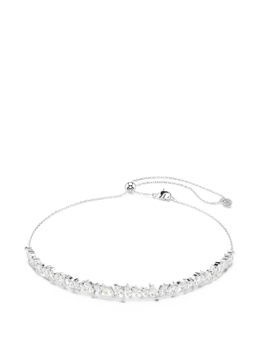 Swarovski crystal-embellished adjustable necklace - Argento