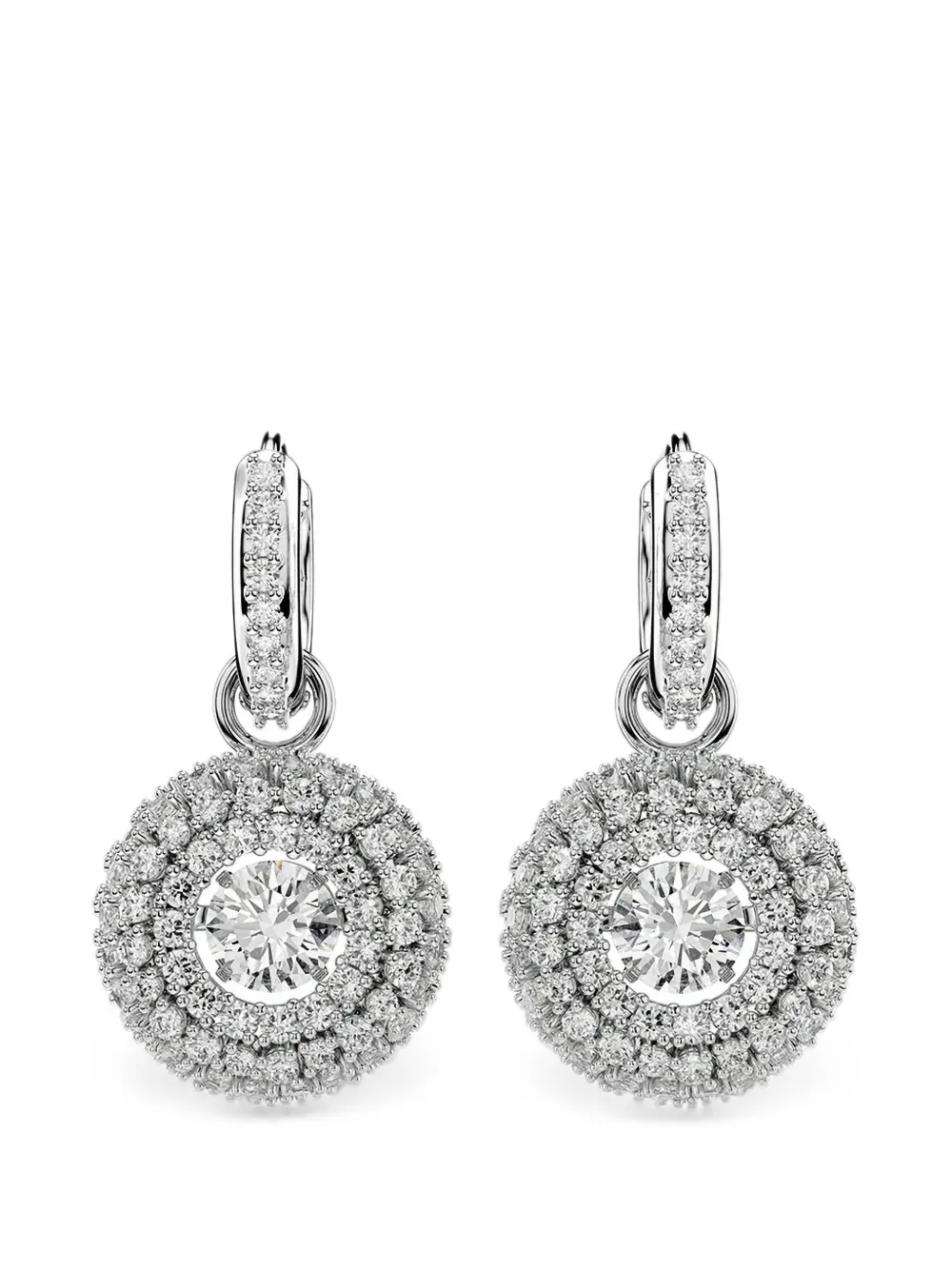 Swarovski crystal-embellished drop earrings - Silber