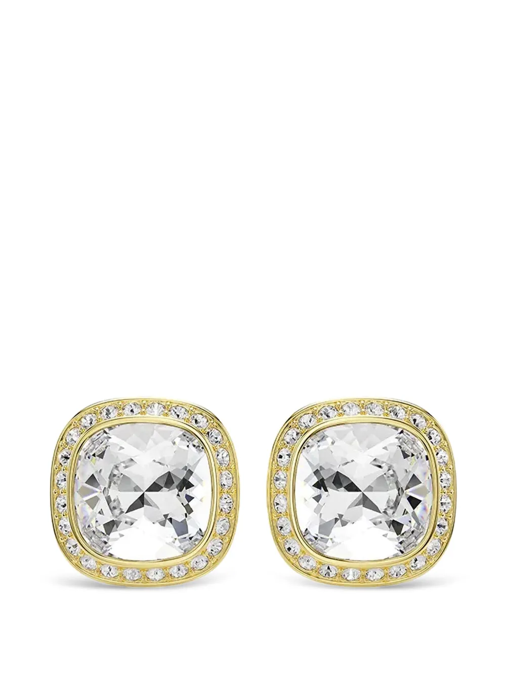 Swarovski crystal-embellished cushion-cut earrings - Oro
