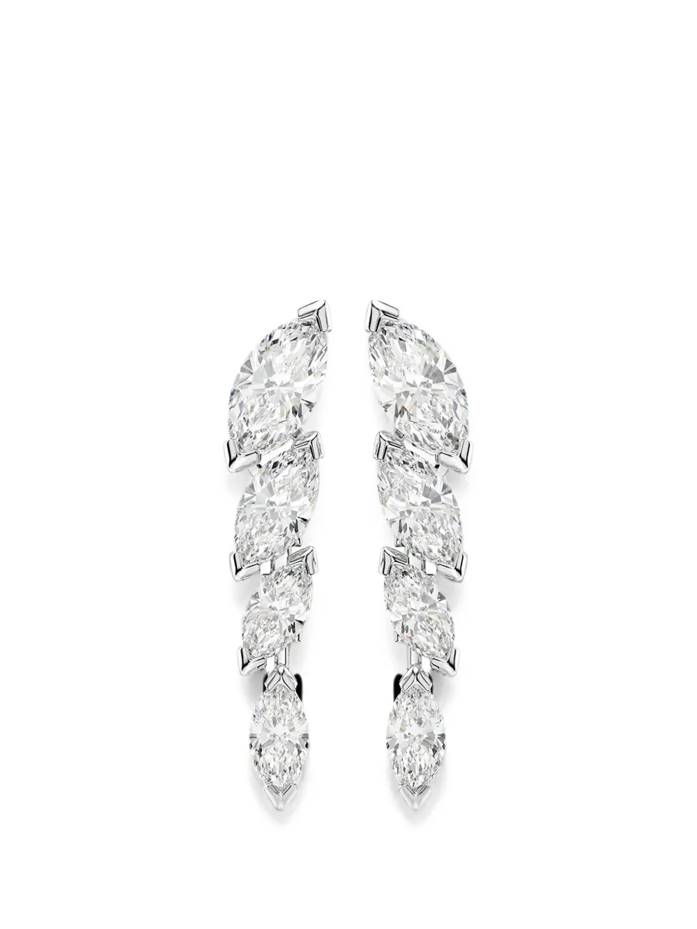 Swarovski marquise-cut drop earrings - Silber
