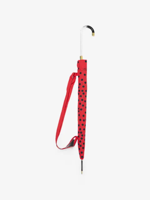 Moschino polka-dot and heart-print umbrella