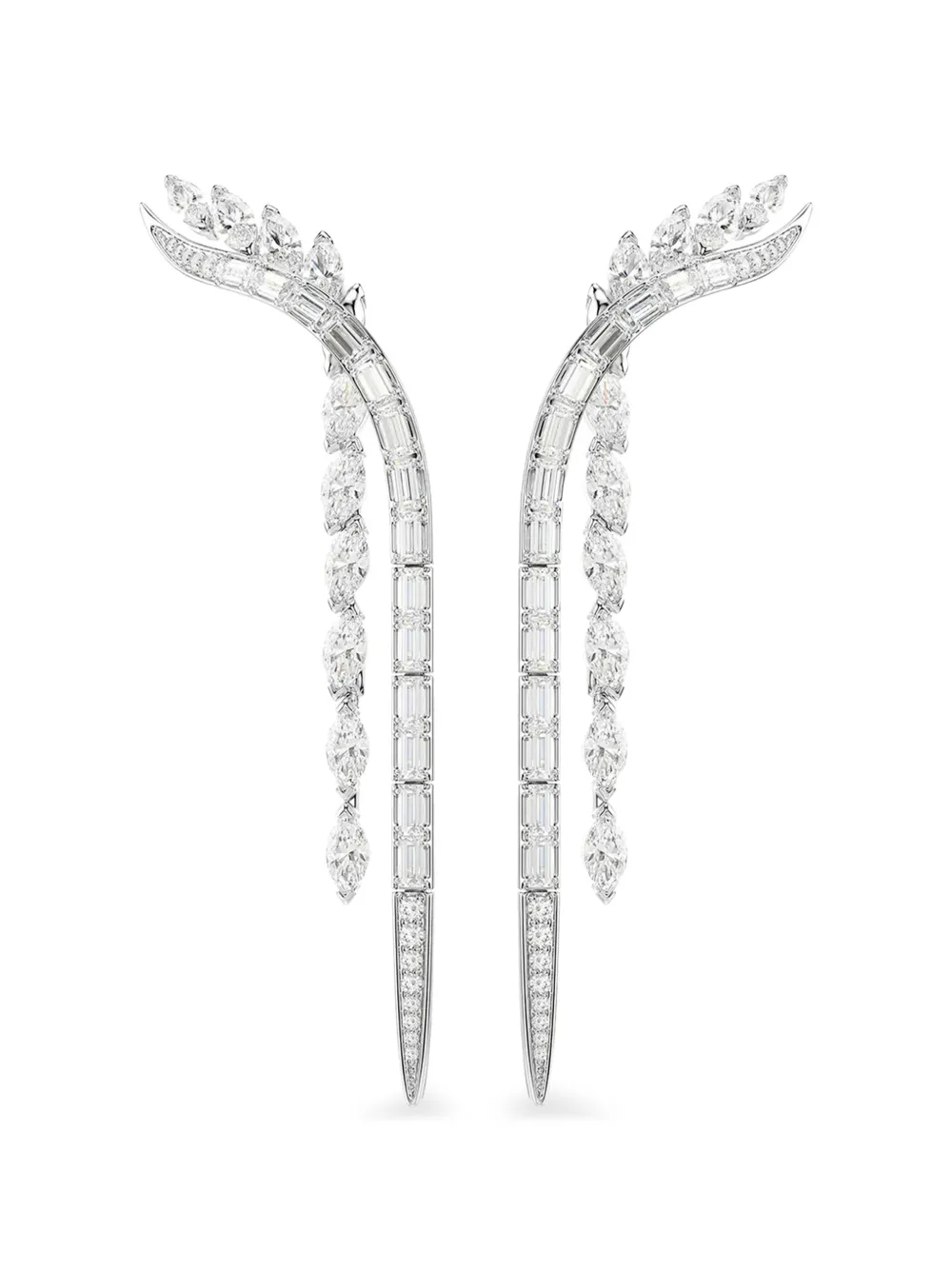 Swarovski crystal-embellished drop earrings - Silber
