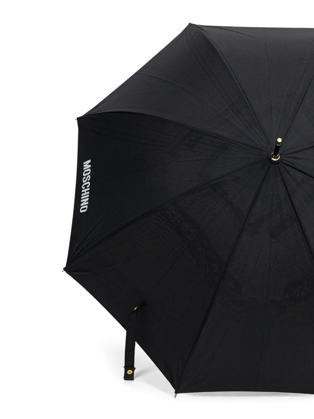 Moschino logo-print graphic-print umbrella Zwart