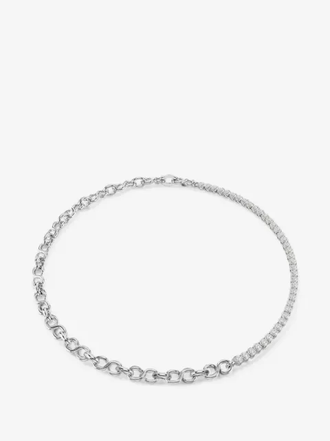 Swarovski Matrix crystal-embellished chain-link necklace