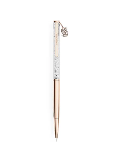 Swarovski Crystalline crystal-embellished swan-charm ballpoint pen