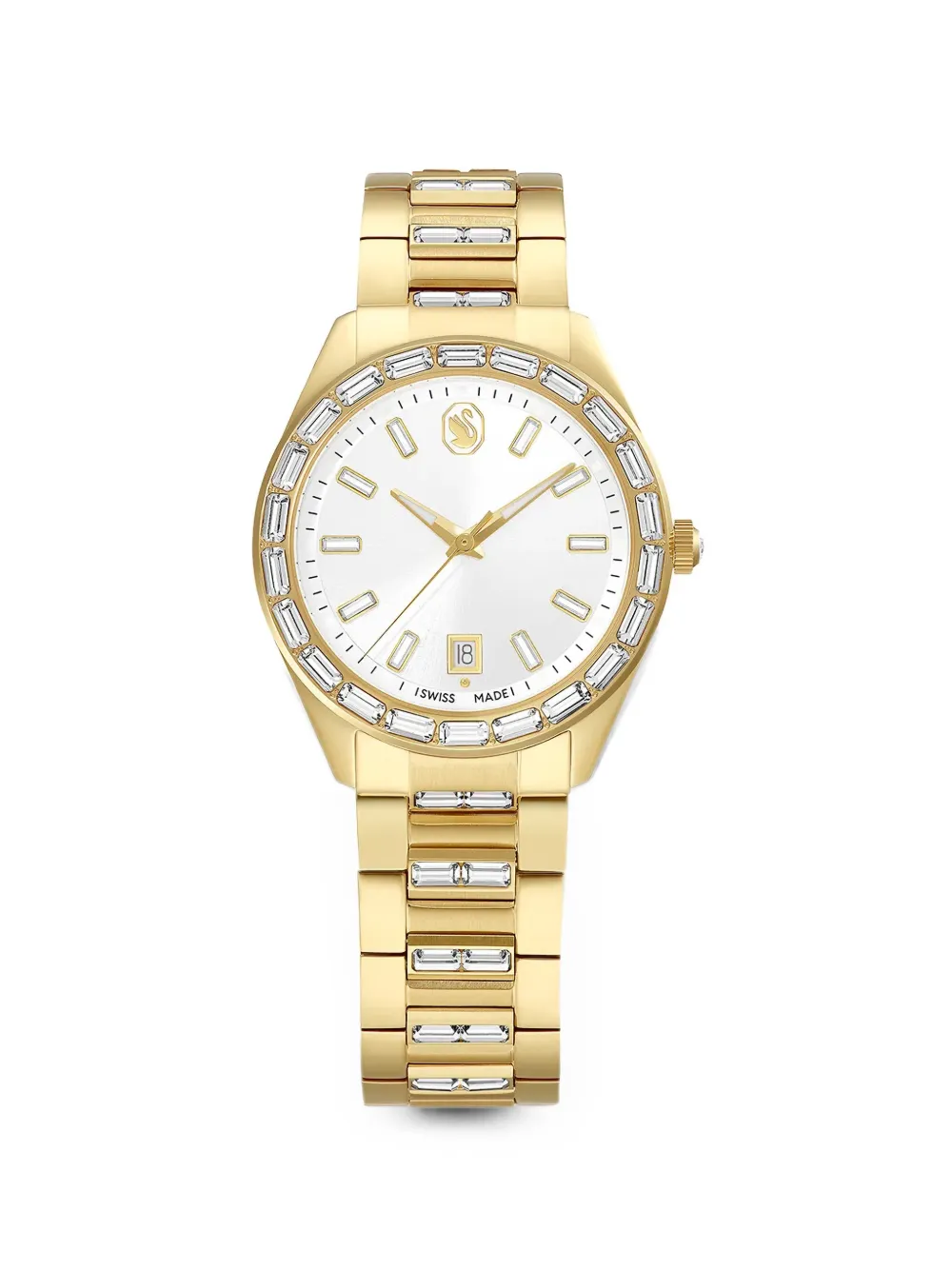 Swarovski Matrix Armbanduhr mit Kristallen 40mm - Silber