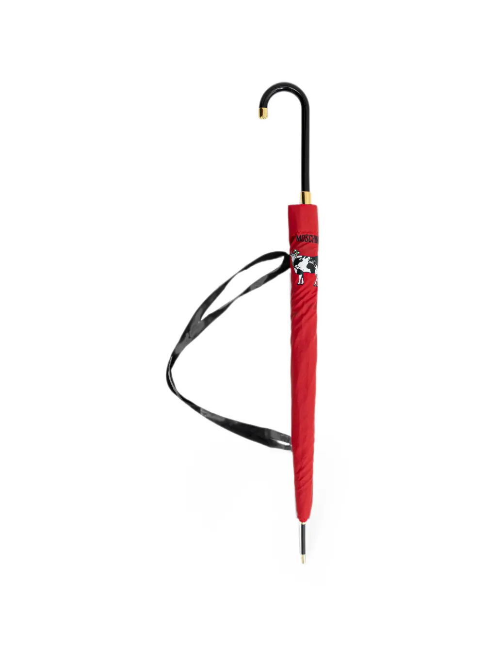 Moschino cow-print umbrella - Rosso