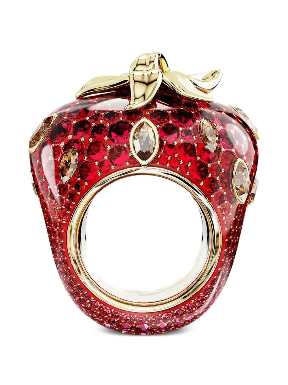 Swarovski Anello con cristalli - Rosso