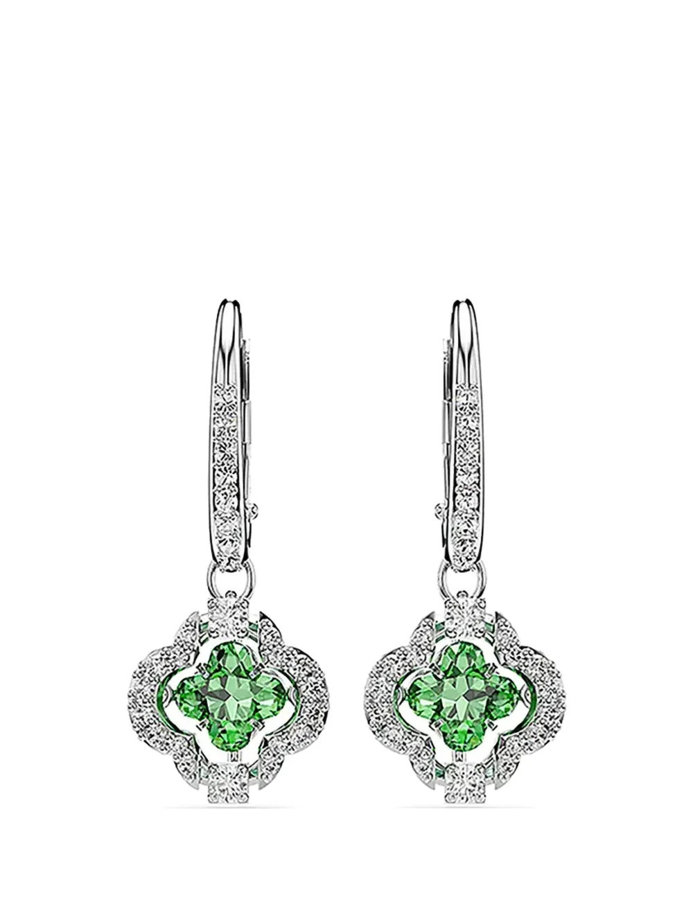 Swarovski Orecchini pendenti a quadrifoglio - Argento