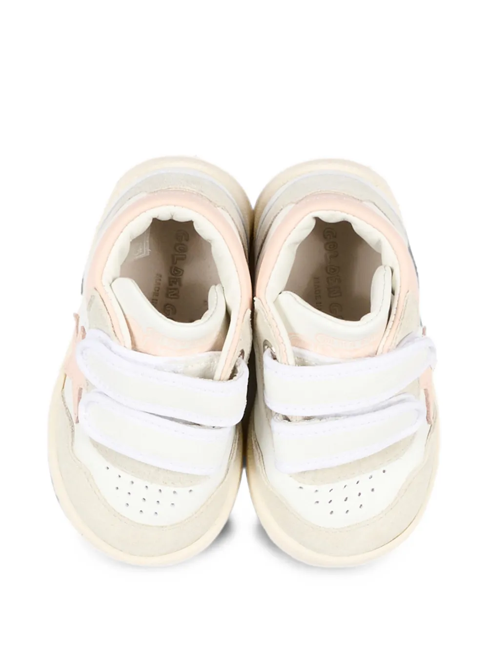 Golden Goose Kids June Basket touch-strap sneakers Wit