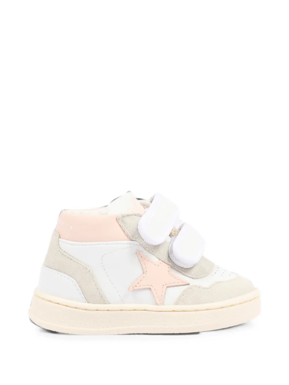 Golden Goose Kids June Basket touch-strap sneakers Wit