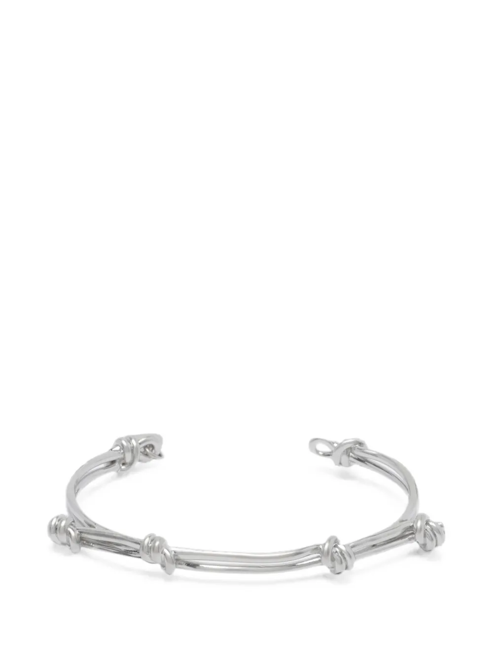 MM6 Maison Margiela knot-detail cuff bracelet - Argento