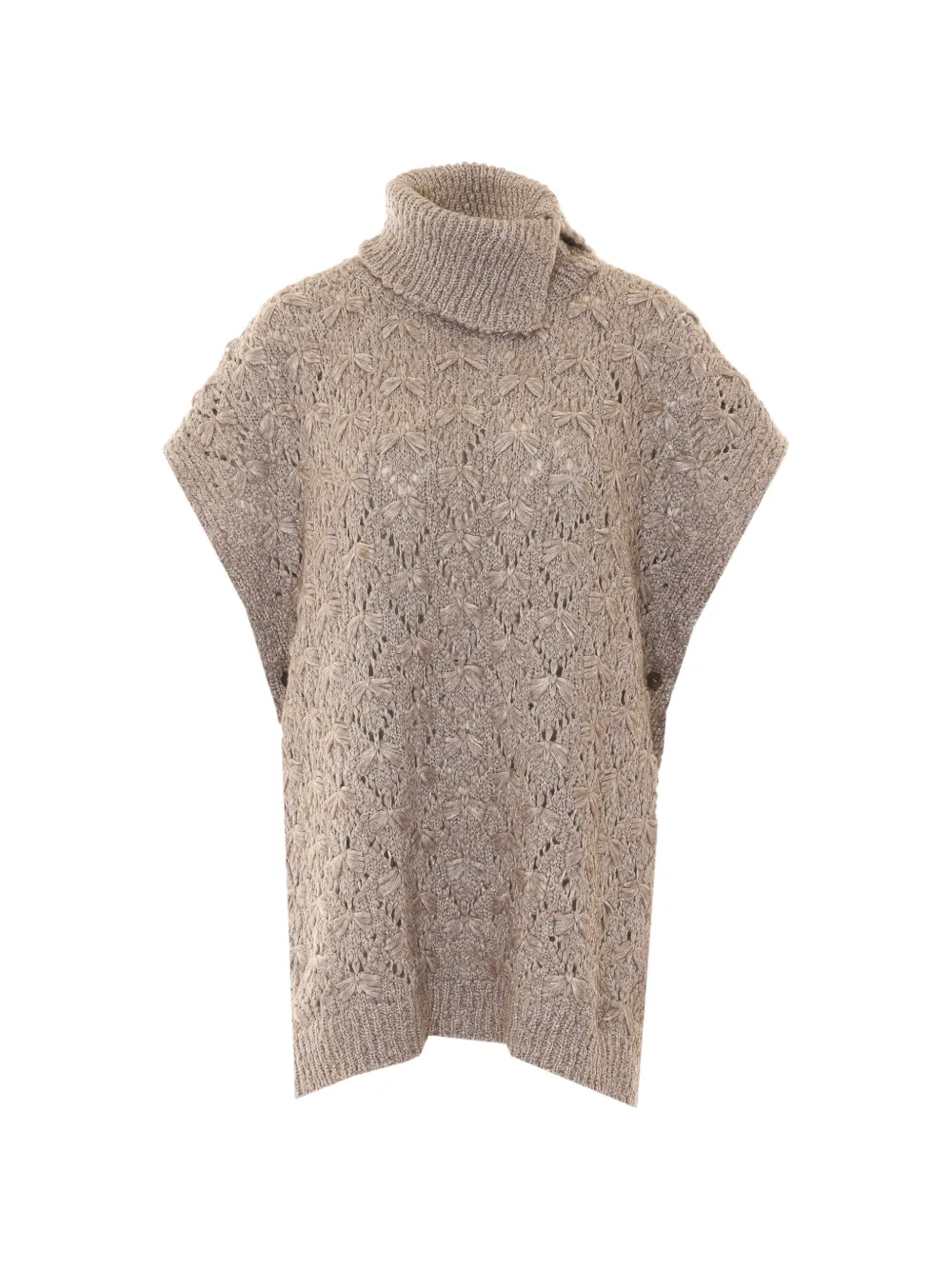 Fabiana Filippi open-knit poncho - Toni neutri