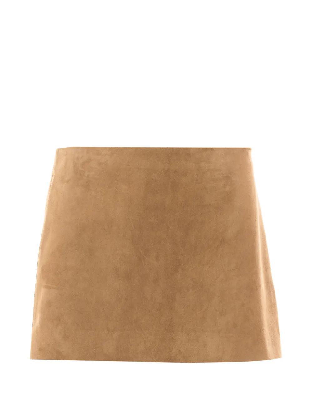KHAITE Jett leather mini skirt - Toni neutri