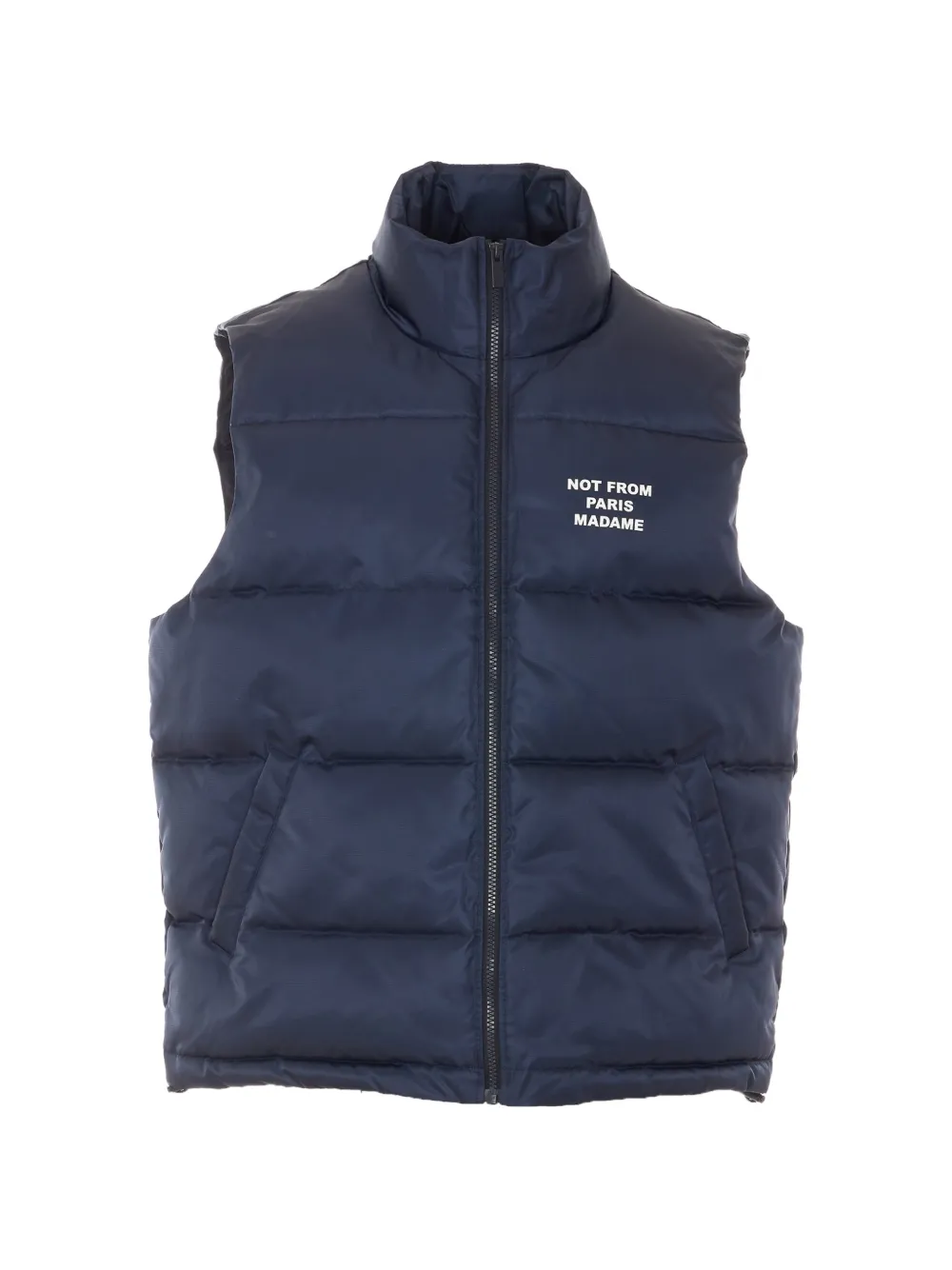 Drôle De Monsieur slogan-print padded jacket - Blau