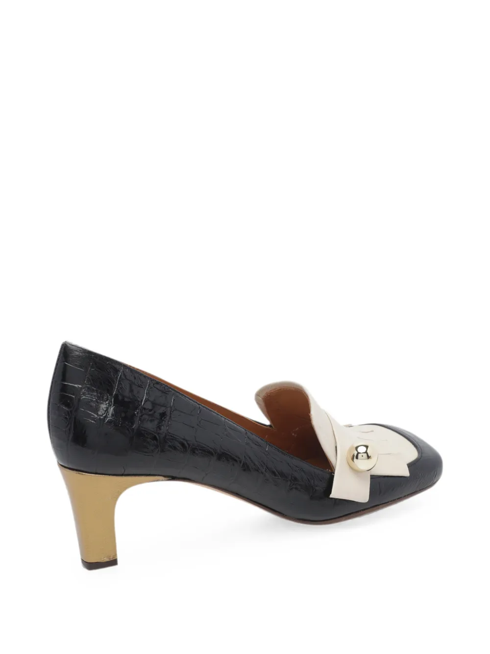 Chie Mihara Shimone pumps met krokodillen-reliëf Zwart