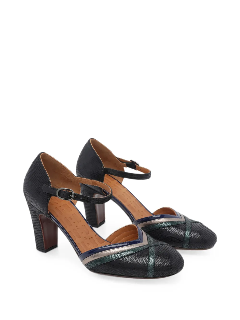 Chie Mihara Mirka pumps met hagedissen-effect Zwart