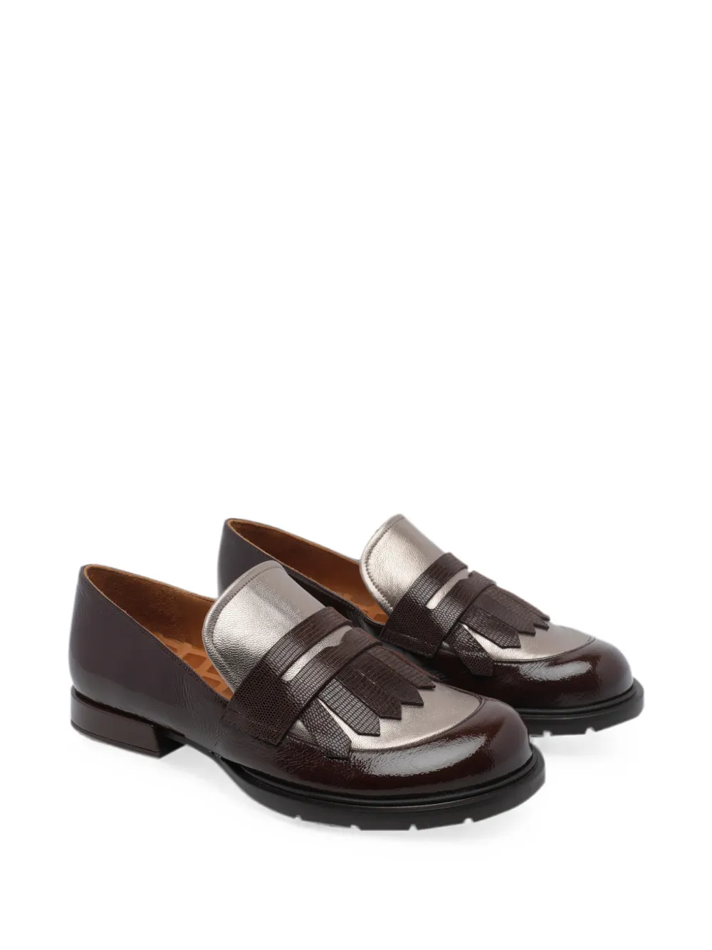 Chie Mihara Jeluse fringe-detail round-toe loafers Bruin
