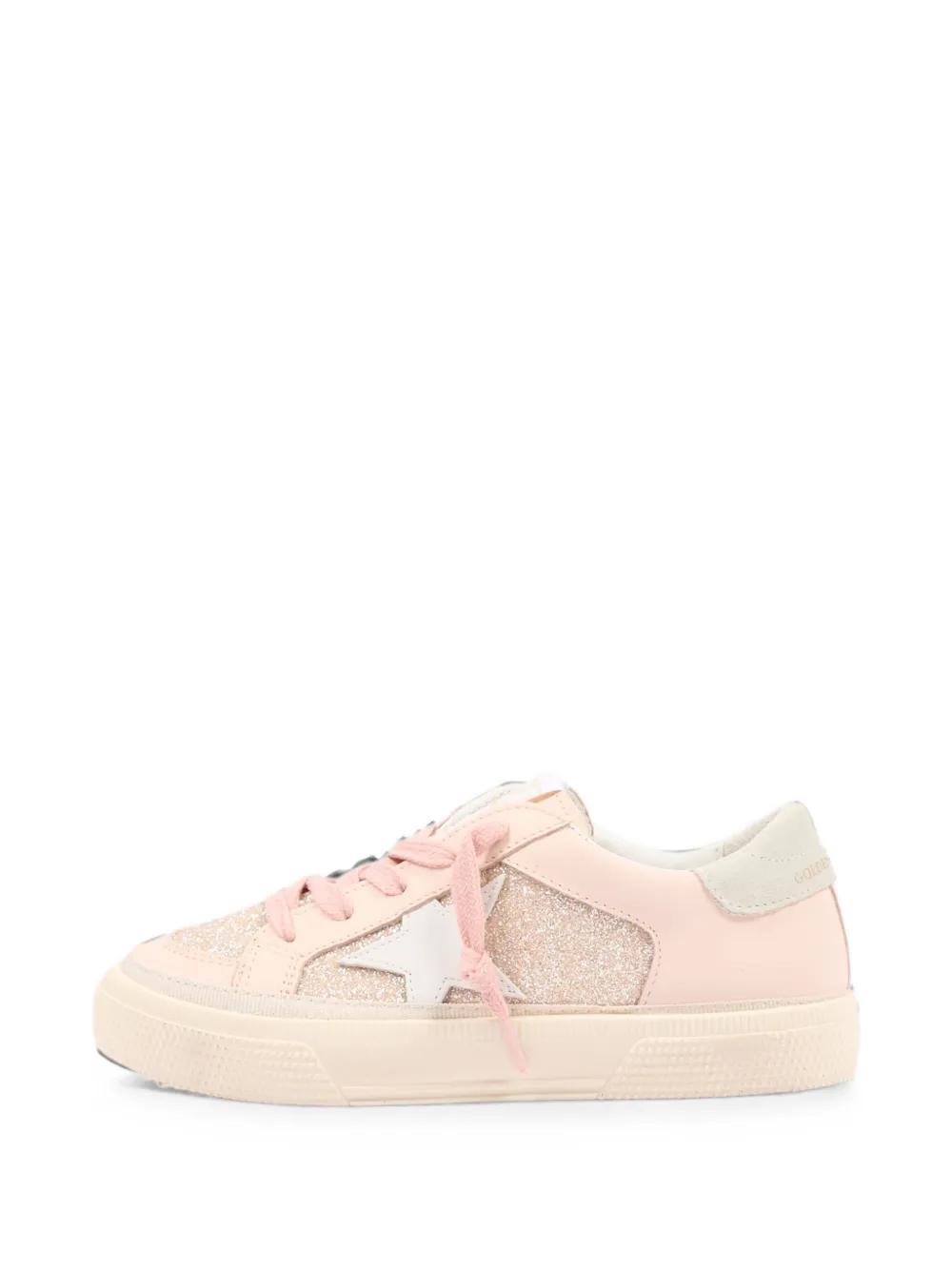Golden Goose Kids May glitter-detail sneakers Roze