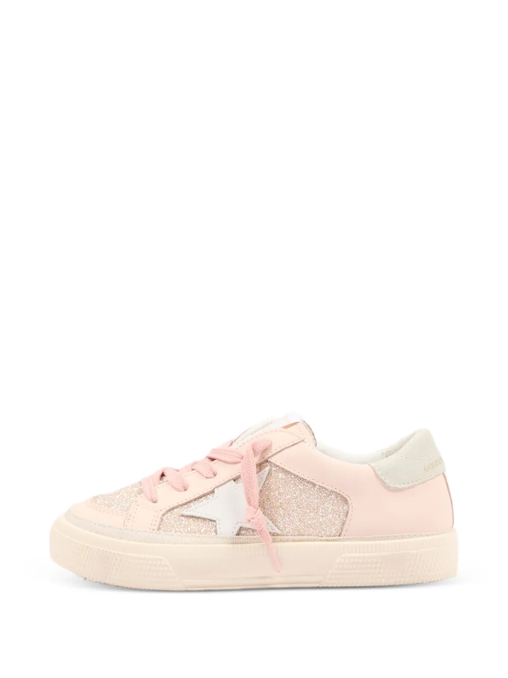 Golden Goose Kids May sneakers met glitters Roze