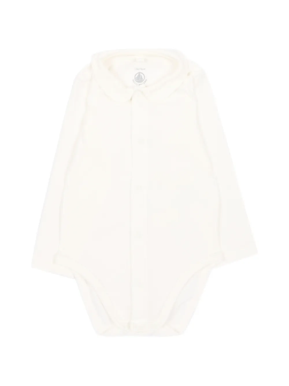 Petit Bateau Gestreepte tuinbroek met hartpatroon Beige