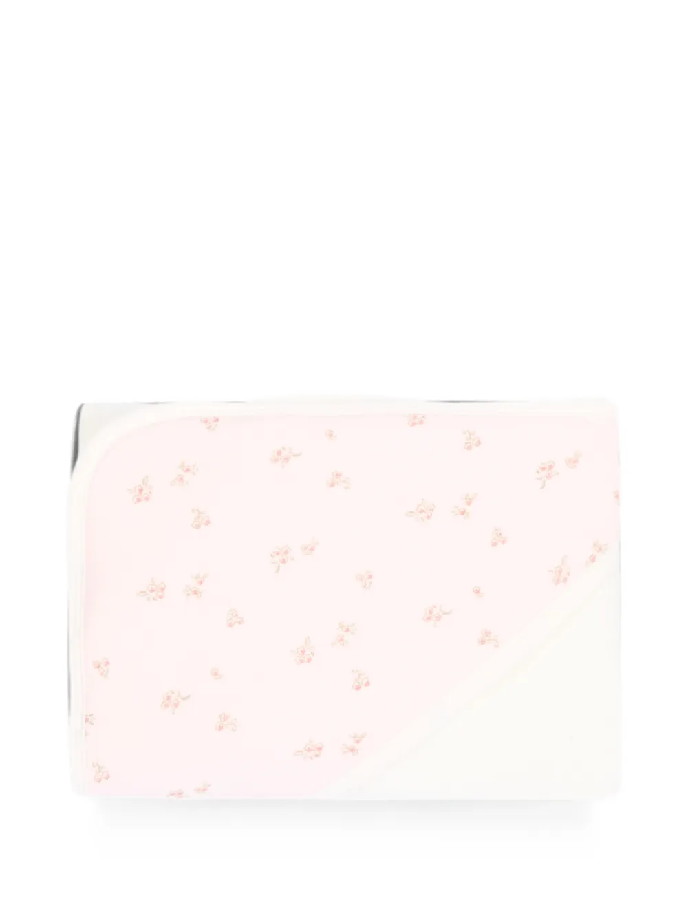 Petit Bateau Badjas met bloemenprint en capuchon Beige