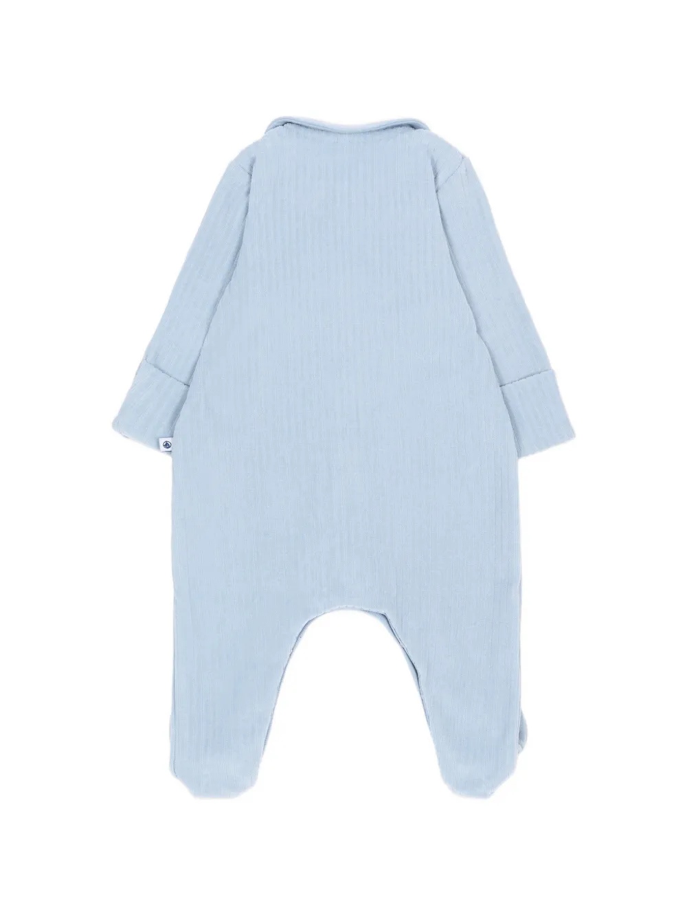 Petit Bateau Geribbelde pyjama met Peter Pan-kraag Blauw