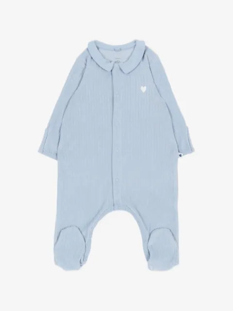 Petit Bateau ribbed Peter Pan-collar pajamas