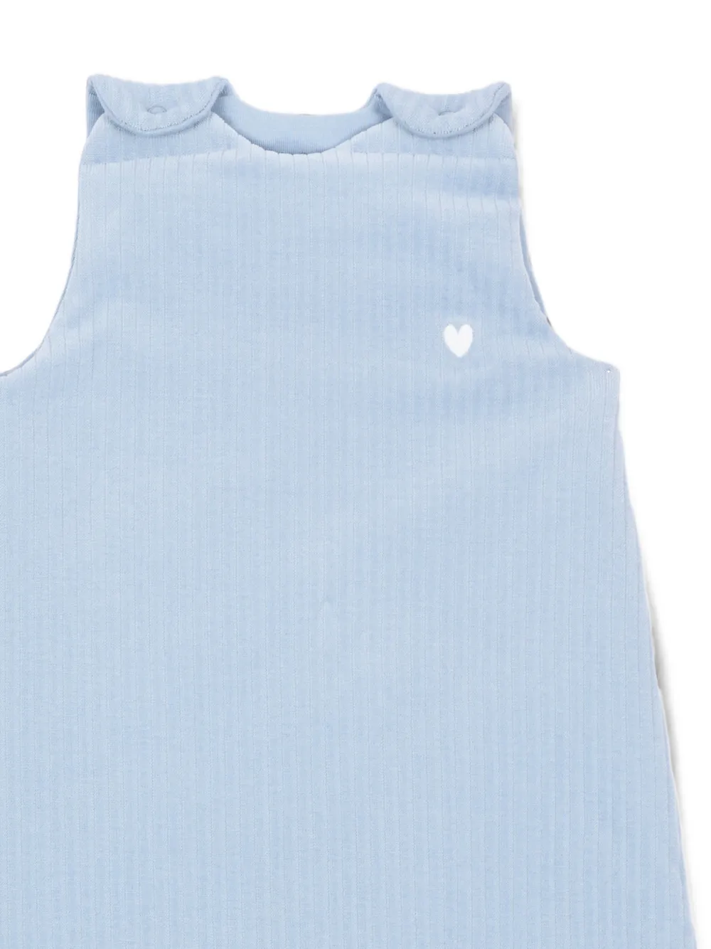 Petit Bateau Geribbelde slaapzak met geborduurd hart Blauw