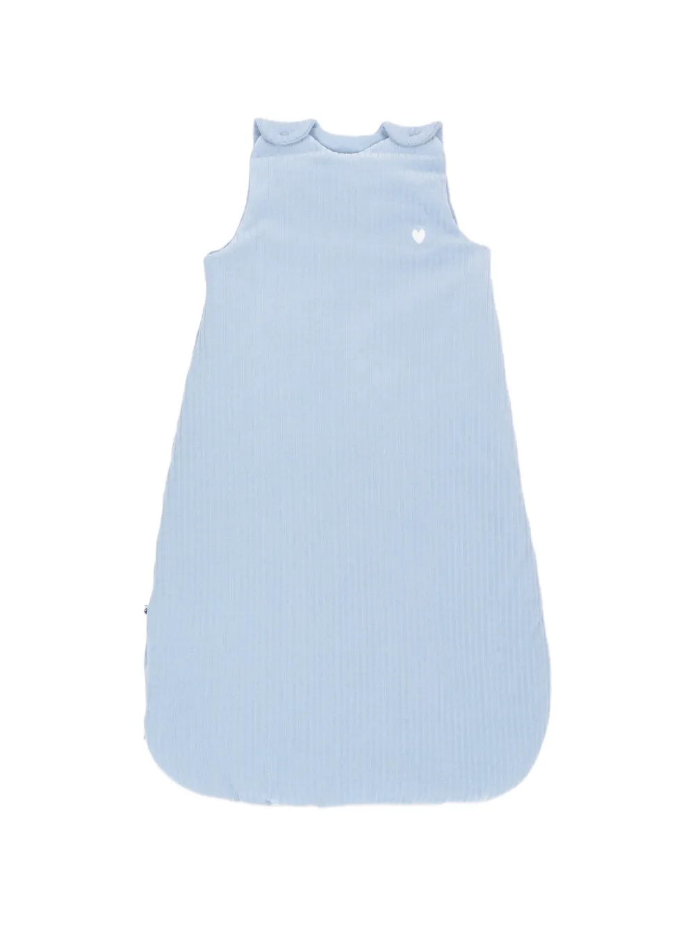 Petit Bateau ribbed heart-embroidered sleep bag - Blu