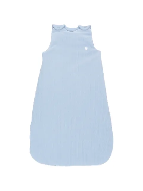 Petit Bateau ribbed heart-embroidered sleep bag