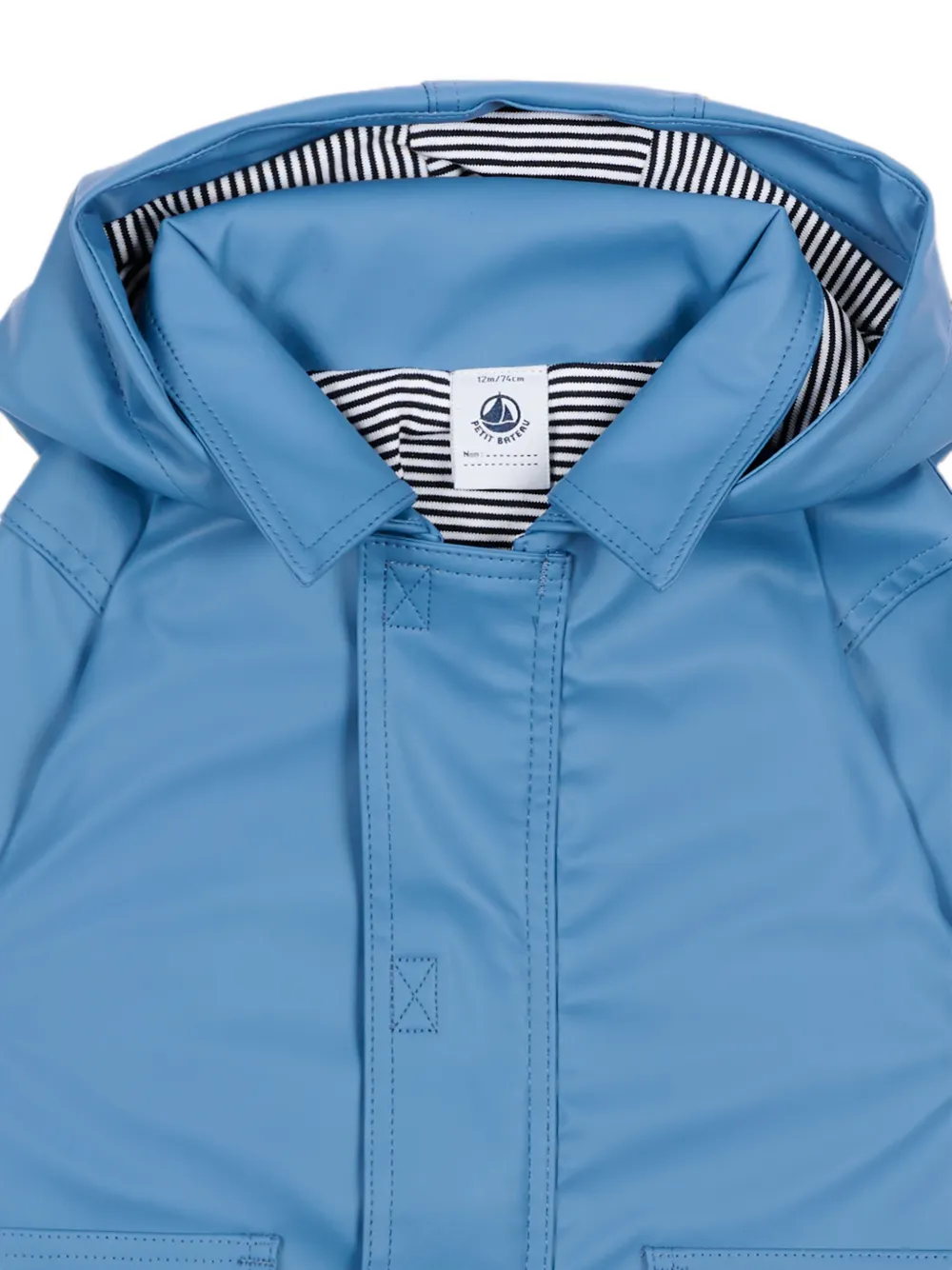 Petit Bateau Jack met capuchon en klittenband Blauw