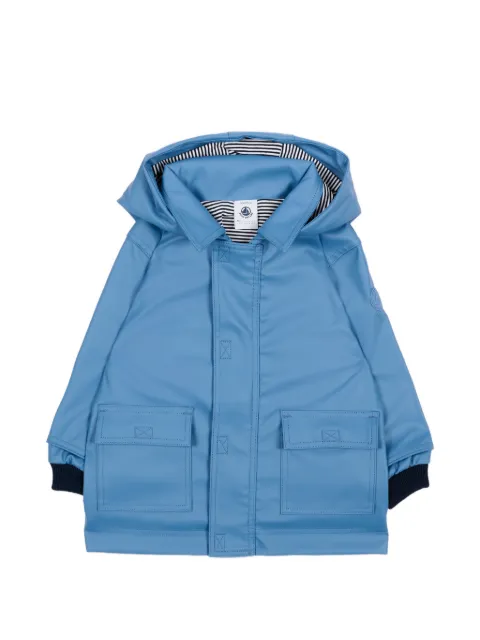 Petit Bateau hooded touch-strap jacket
