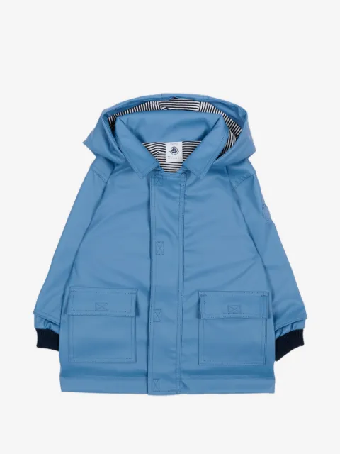 Petit Bateau hooded touch-strap jacket