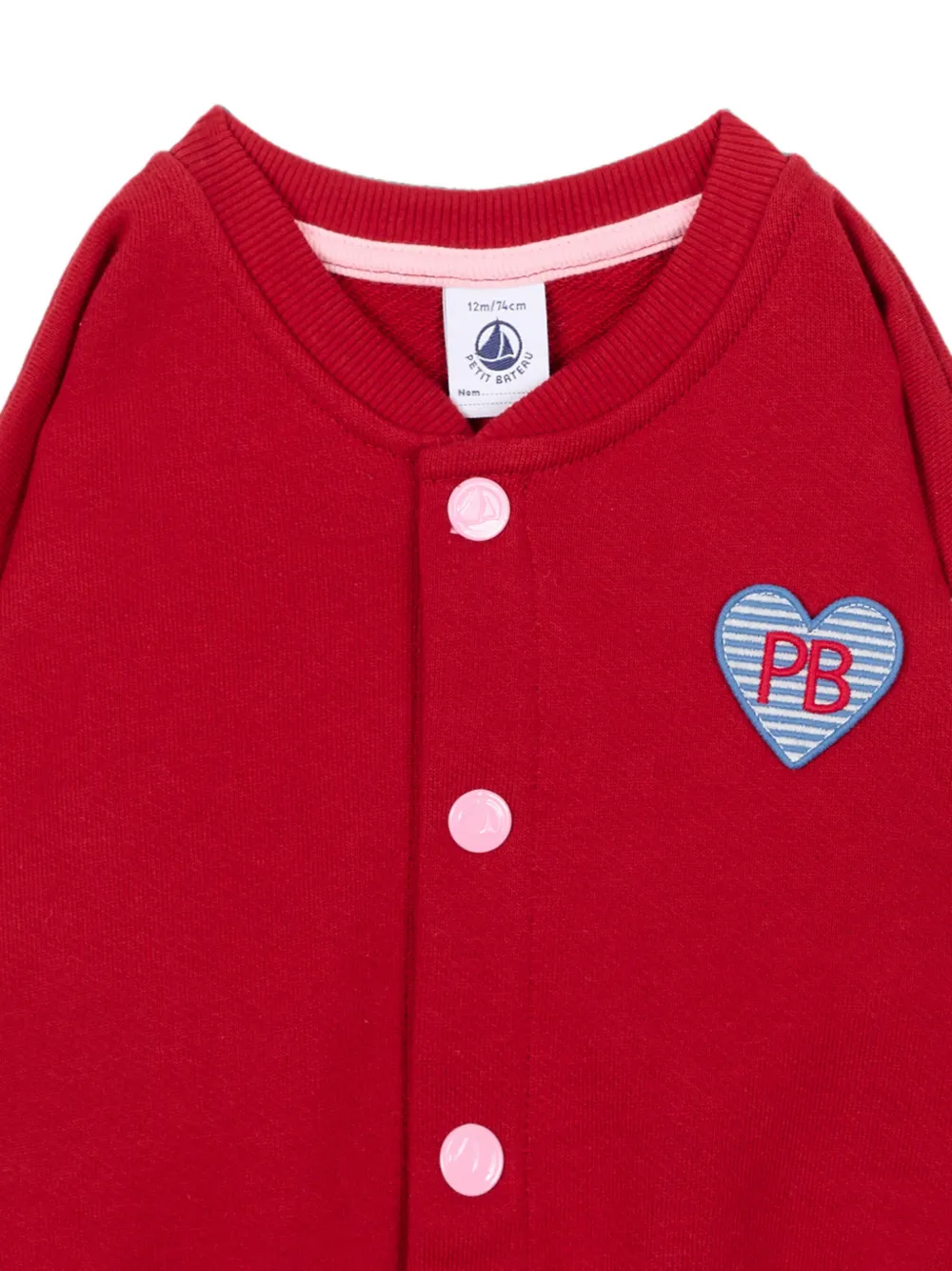 Petit Bateau Sweater met hartpatch Rood