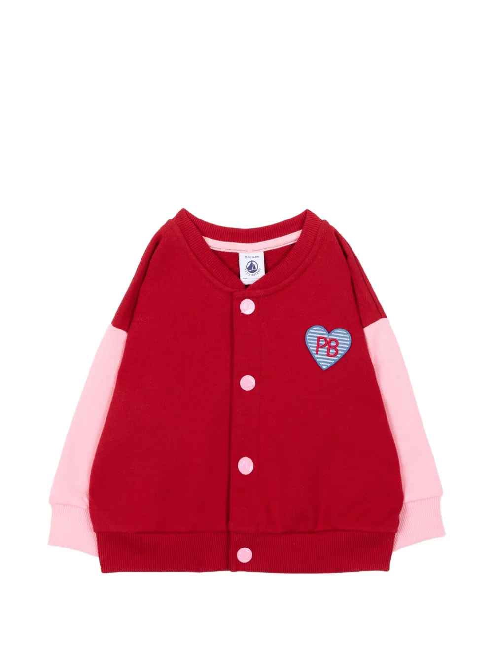 Petit Bateau heart-patch sweatshirt - Rosso