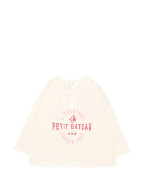 Petit Bateau logo-print long-sleeve T-shirt