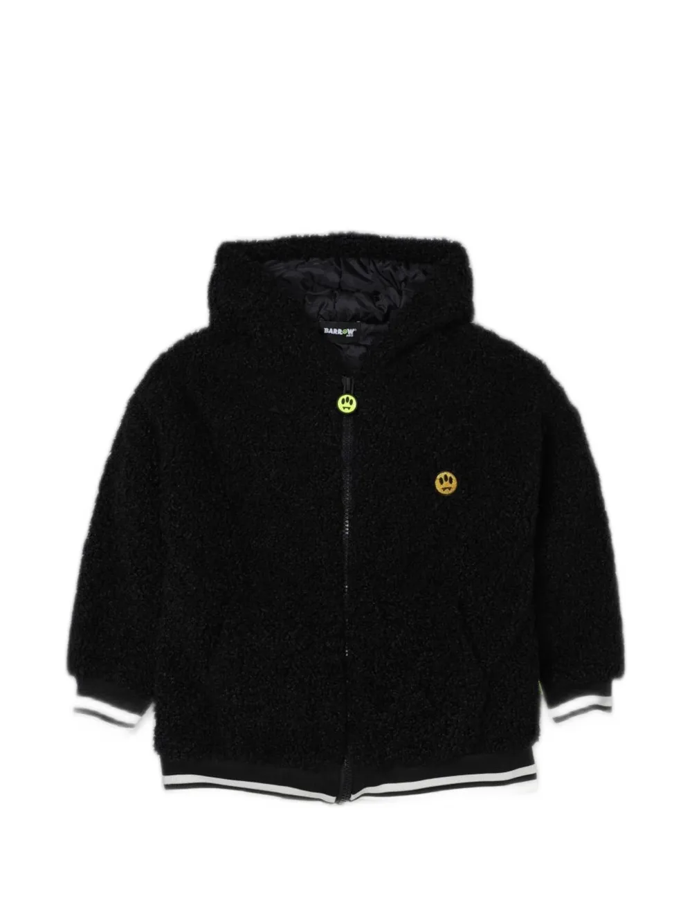 Barrow kids teddy-texture hooded jacket - Nero