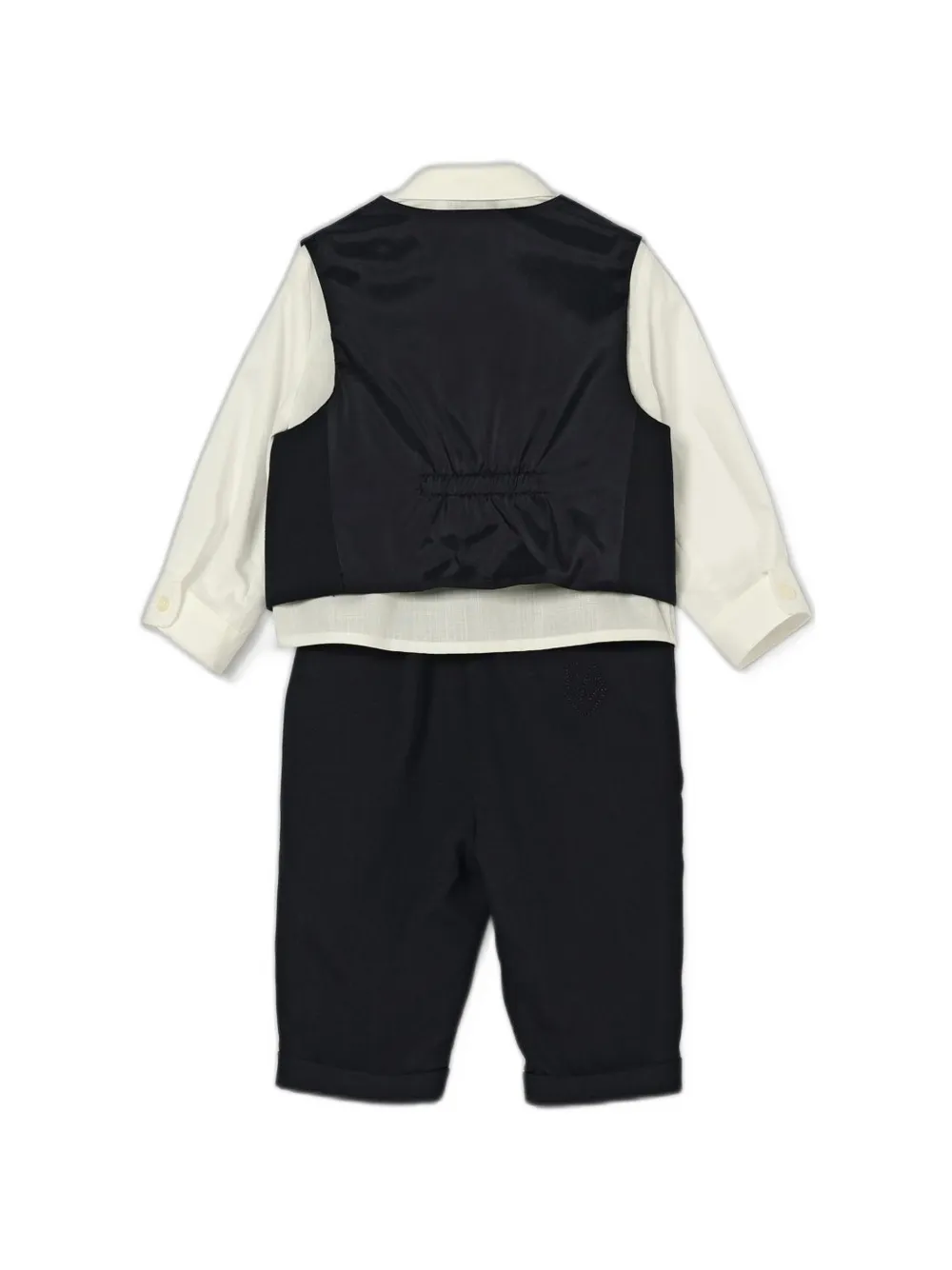 Emporio Armani Kids Driedelig katoenen pak Blauw