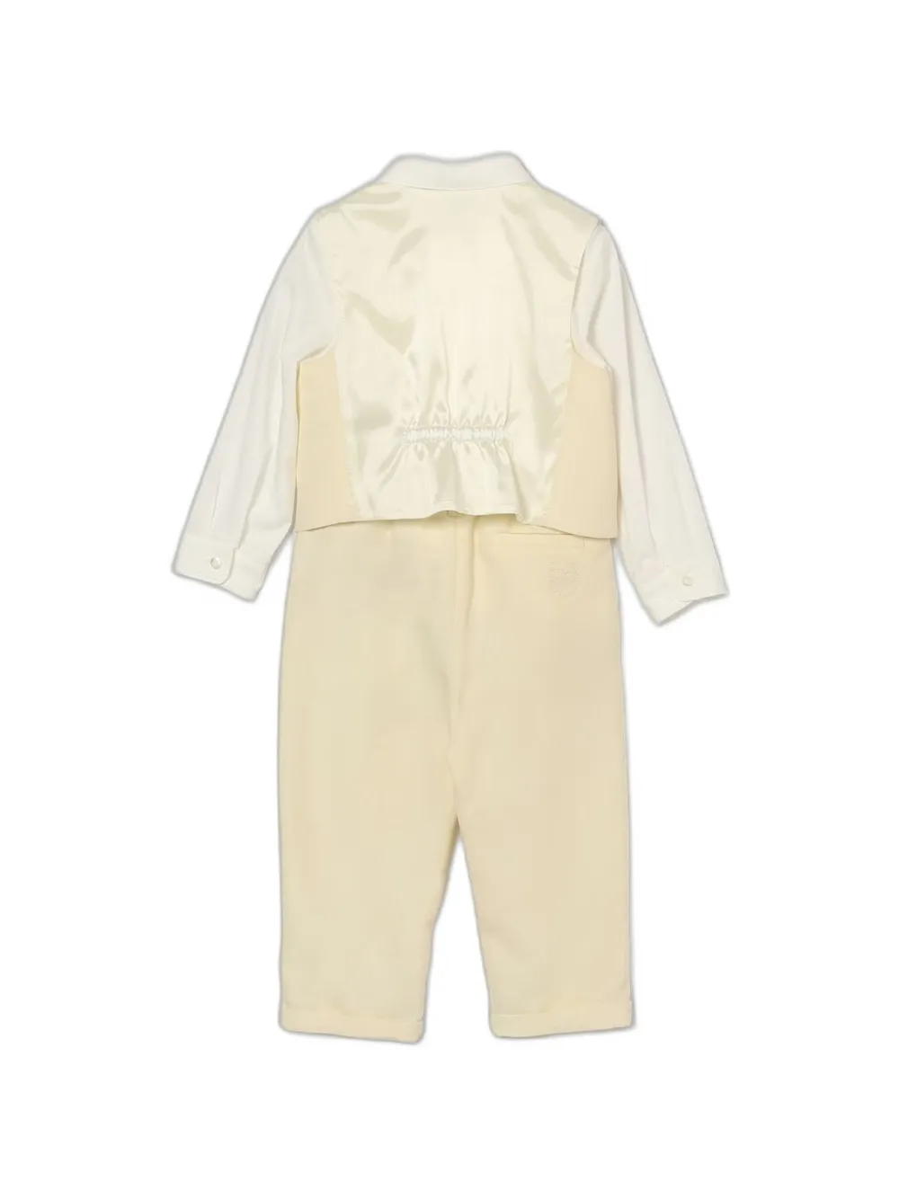 Emporio Armani Kids Driedelig katoenen pak Beige